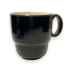 Denby Stackable Mug Mushroom Black Everyday Stoneware England 12 OZ Replacement‎